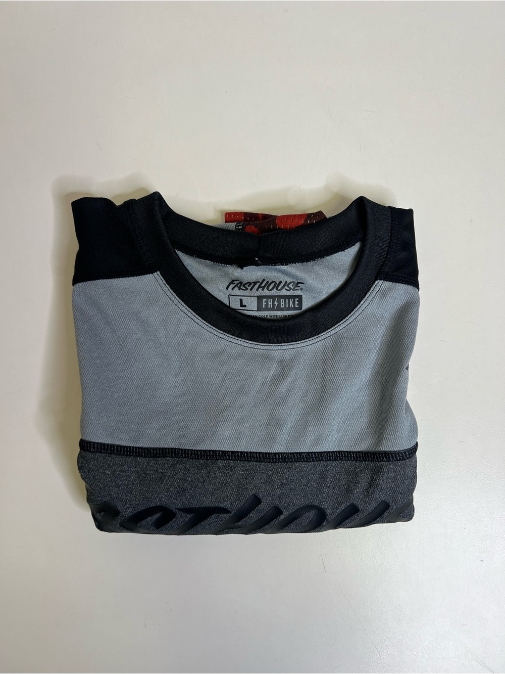 Fasthouse Classic Acadia Short Sleeve MTB Jersey Heather Gray - Size Large - Picture 10 of 10
